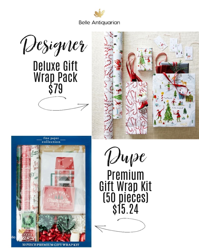 Designer dupe Christmas wrapping kit